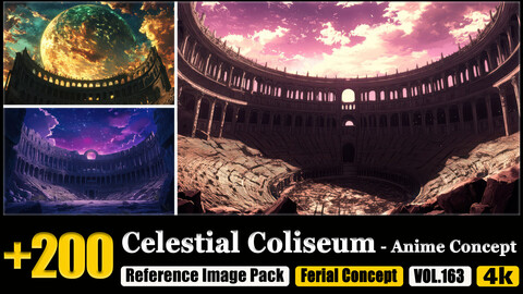 200 Celestial Coliseum - Anime Concept Reference Image Pack v.163 |4K|