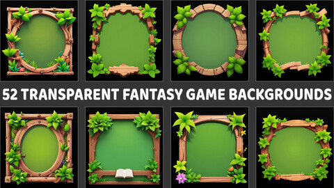 52 Transparent Fantasy Game Backgrounds