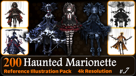 200 Anime Haunted Marionette (Full Body) Reference Pack | 4K | v.7