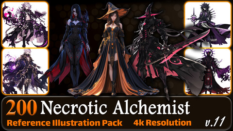 200 Anime Necrotic Alchemist (Full Body) Reference Pack | 4K | v.11