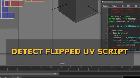 Detect & select flipped UVs Maya script (Python)