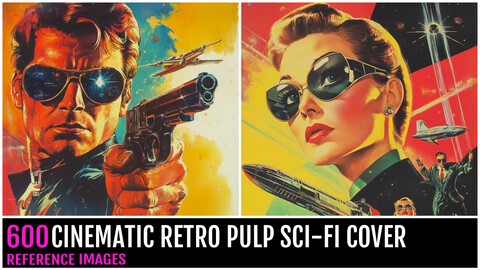 600 CINEMATIC RETRO PULP SCI-FI COVER