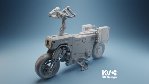 KV-Motorbike-002-Death Stranding Delivery Bike 3D print model