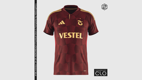 Adidas 24-25 AEROREADY Football Shirt 5 Template for CLO 3D & Marvelous Designer