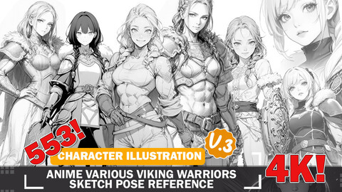 553 Anime Various Viking Warriors Character Reference Sketch Pose Ideas Intricate Designs and Designs Reference Art V3 4K