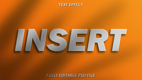 Insert PSD fully editable text effect. Layer style PSD mockup template