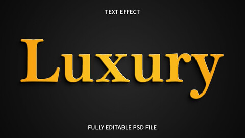 Luxury PSD fully editable text effect. Layer style PSD mockup template