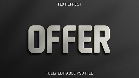 Offer PSD fully editable text effect. Layer style PSD mockup template