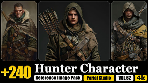 240 Hunter Character Reference Image Pack v.62 |4K|