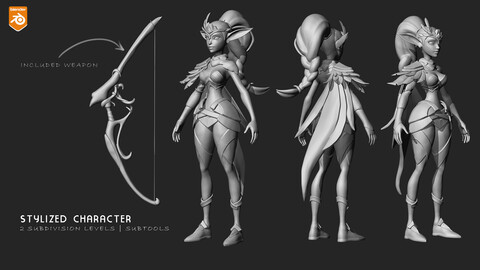 Stylized Character 3D concept Base