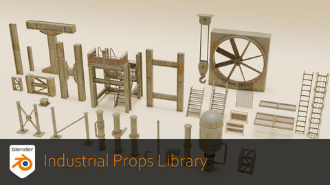 Industrial Props Library for Blender