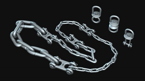 Hitches and chain clamps set