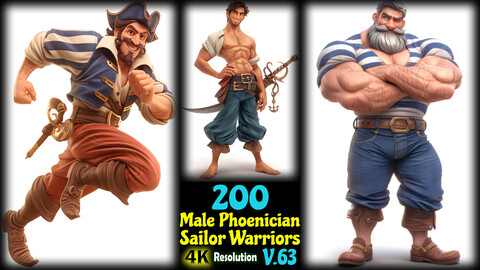 200 Male Phoenician Sailor - 4K Resolution - V.63