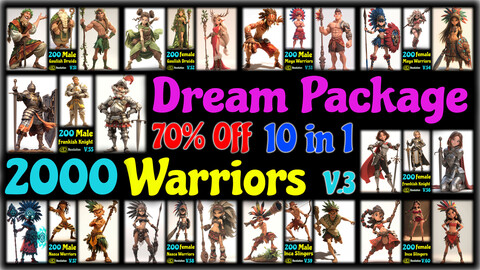 2000 Dream Package (Warriors) - 4K - 10 in 1 - 70% Off - V.3