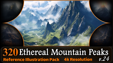 320 Ethereal Mountain Peaks Reference Pack | 4K | v.24