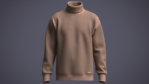 Mens turtleneck sweatshirt style sweater