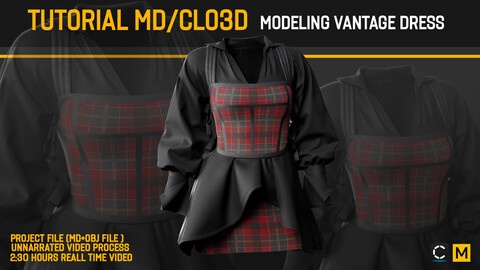 Tutorial MD/CLO3D Modeling Vantage Dress