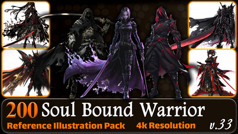 200 Anime Soul Bound Warrior (Full Body) Reference Pack | 4K | v.33