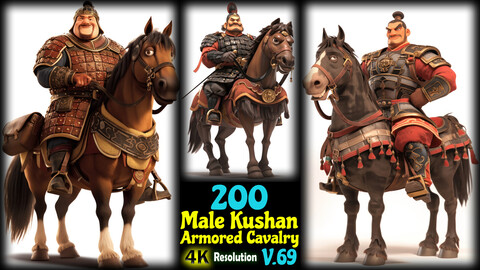 200 Male Kushan Armored Cavalry - 4K Resolution - V.69