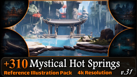 310 Mystical Hot Springs Reference Pack | 4K | v.31