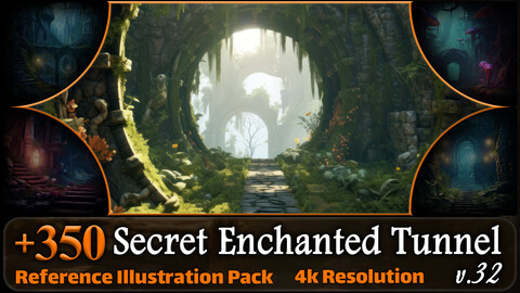 350 Secret Enchanted Tunnel Reference Pack | 4K | v.32