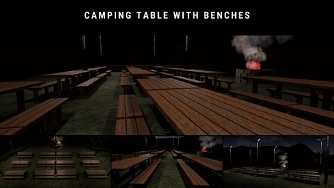 Camping Table with Benches | Simple & Functional