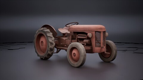 Old tractor - 3D model