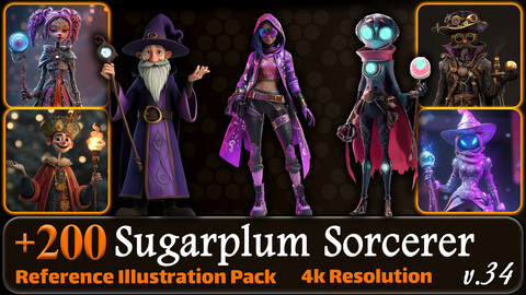 200 Sugarplum Sorcerer Reference Pack | 4K | v.34