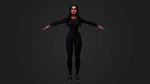 Modern Female Character - Stylized 3D Model