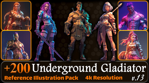 200 Underground Gladiator Reference Pack | 4K | v.13