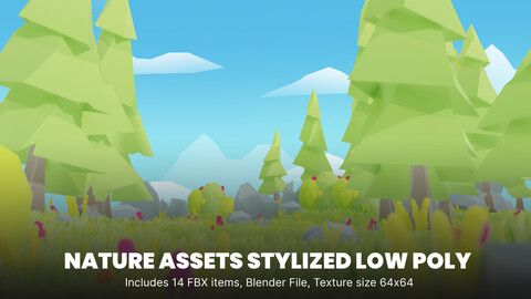 Nature Stylized Low Poly Assets Pack