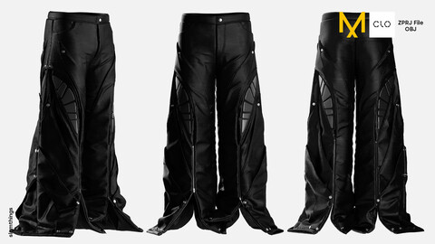 Streetwear Baggy Pants #049 - Clo 3D / Marvelous Designer + FBX / DIGITAL FASHION / HYPEBEAST / FUTURE FASHION / DENIM