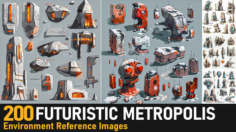 Futuristic Metropolis|4K Reference Images