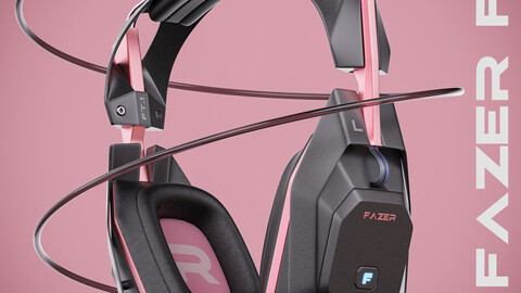 Fazer Headphone Low-Poly and High Quality