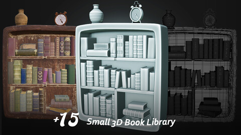 Small 3D Book Library