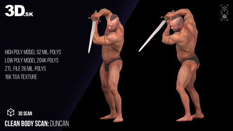 Clean Body 3D Scan | Duncan Action Sword