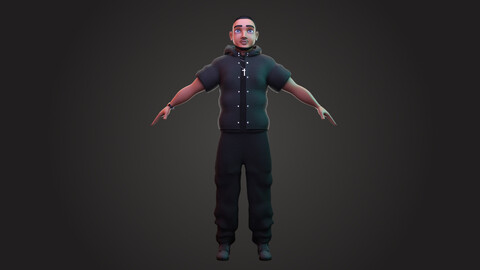 Stylized Urban Male Character -with Accessories Game-Ready