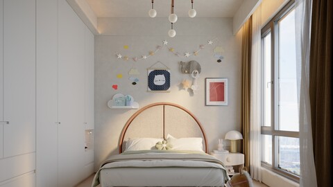 Modern cartoon children's room