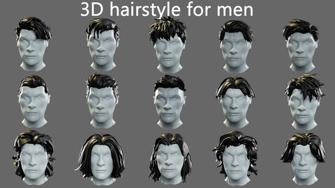 3D hairstyle for men