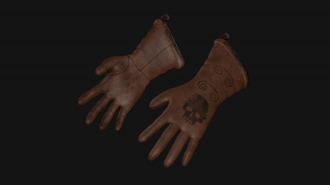 Medieval warrior gloves