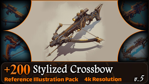 200 Stylized Crossbow Reference Pack | 4K | v.5