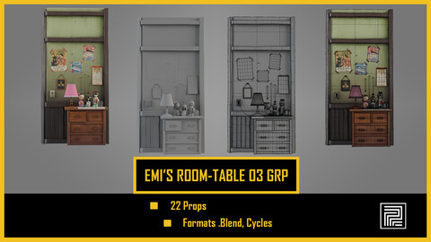 EMI'S ROOM - TABLE 03 PROPS