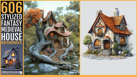 606 Stylized Fantasy Medieval House