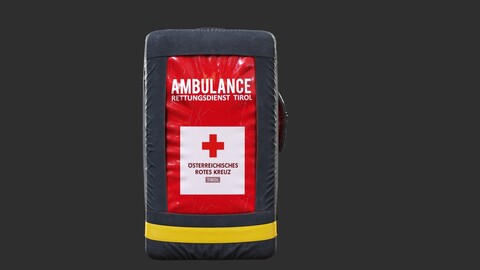 OERK S 203 Ambulance Medical Bag Austrian Red Cross Low-poly 3D model