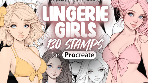 130 Procreate Lingerie Girls Stamps | Procreate Bikini Stamps | Procreate Sexy Girls | Procreate Sexy Women | Procreate Girl Bodies Stamps