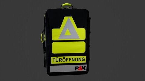 PAX Rucksack Turoffnung PAX Dura Black for Emergency 3D model