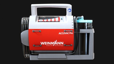 Weinmann ACCUVAC Pro Suction Pump with Accessory Bag Low-poly 3D model