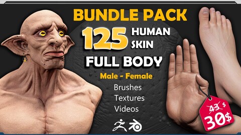 125 Real Human Skin Brushes /Alpha Pack! ((OFF 30% ))