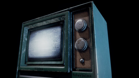 PBR Realistic Game Asset - Old Vintage TV