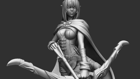 Ranger - DND Miniature - Pre-Supported 3D print model